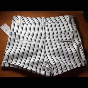 High waisted shortie striped shorts